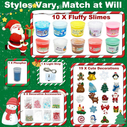 Slime Adventskalender 2024 DIY Set Weihnachten Countdown Mädchen