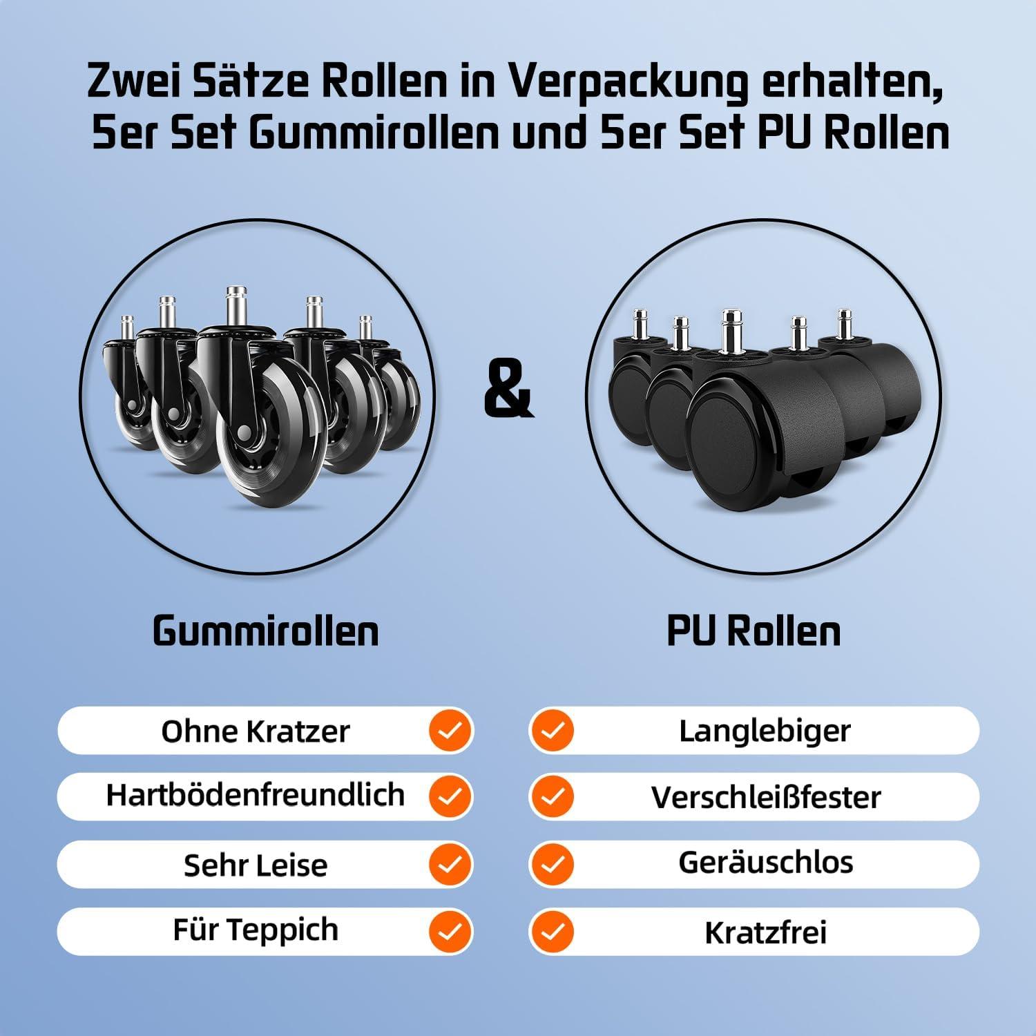 Ergonomischer Bürostuhl mit Höhenverstellung und Wippfunktion