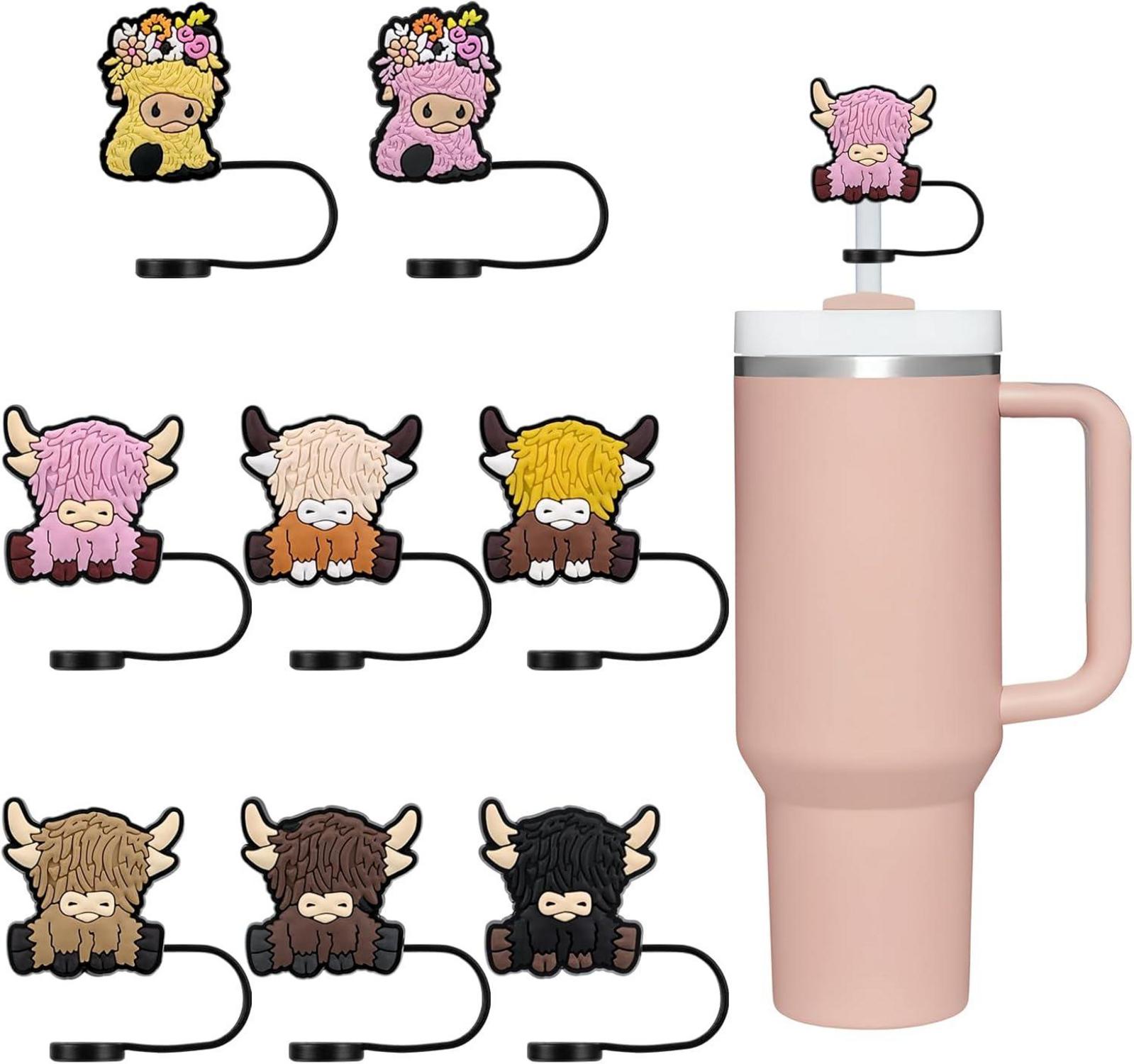 Strohhalm Abdeckung für Stanley Cup, 10mm Silikonmaterial, 8 Stück