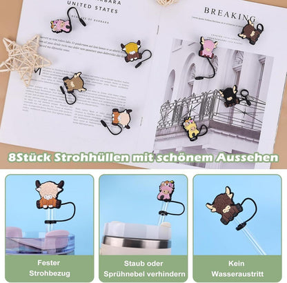 Strohhalm Abdeckung für Stanley Cup, 10mm Silikonmaterial, 8 Stück