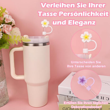 8er Set Strohhalm Abdeckung für Stanley Cup, 10mm Silikon