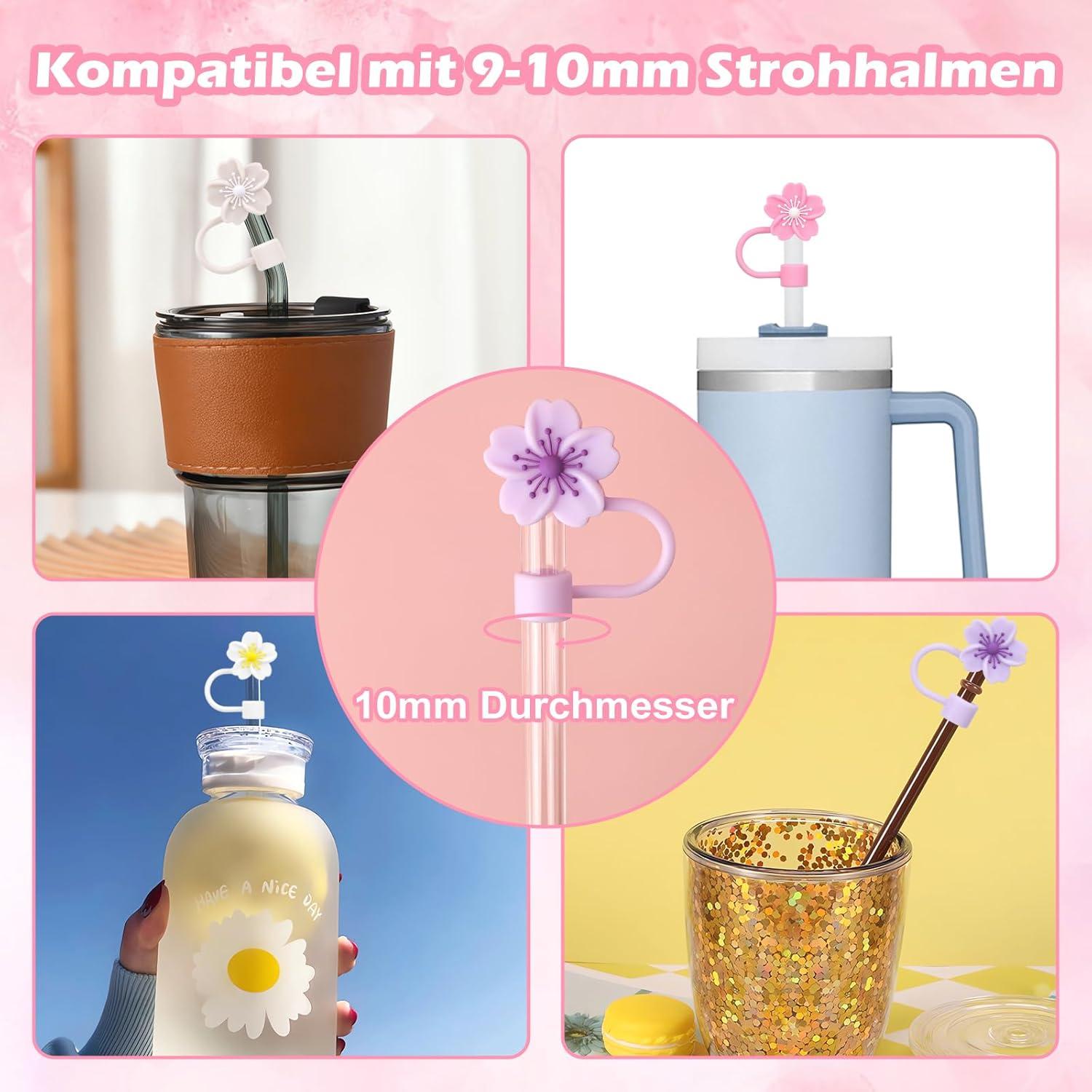 8er Pack Strohhalm Abdeckung für Stanley Cup 10mm Silikon