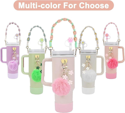 Stanley Cup Zubehör Set - Wasserflasche Griff Riemen & Silikon Stiefel