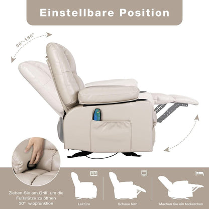 Fantasylab Relaxsessel mit Massagefunktion und Wärmefunktion