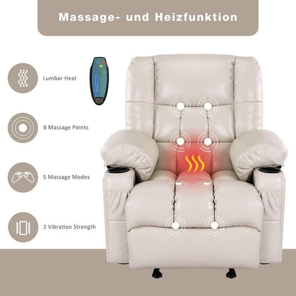 Relaxsessel Liegefunktion Massagefunktion Wärmefunktion Vibration
