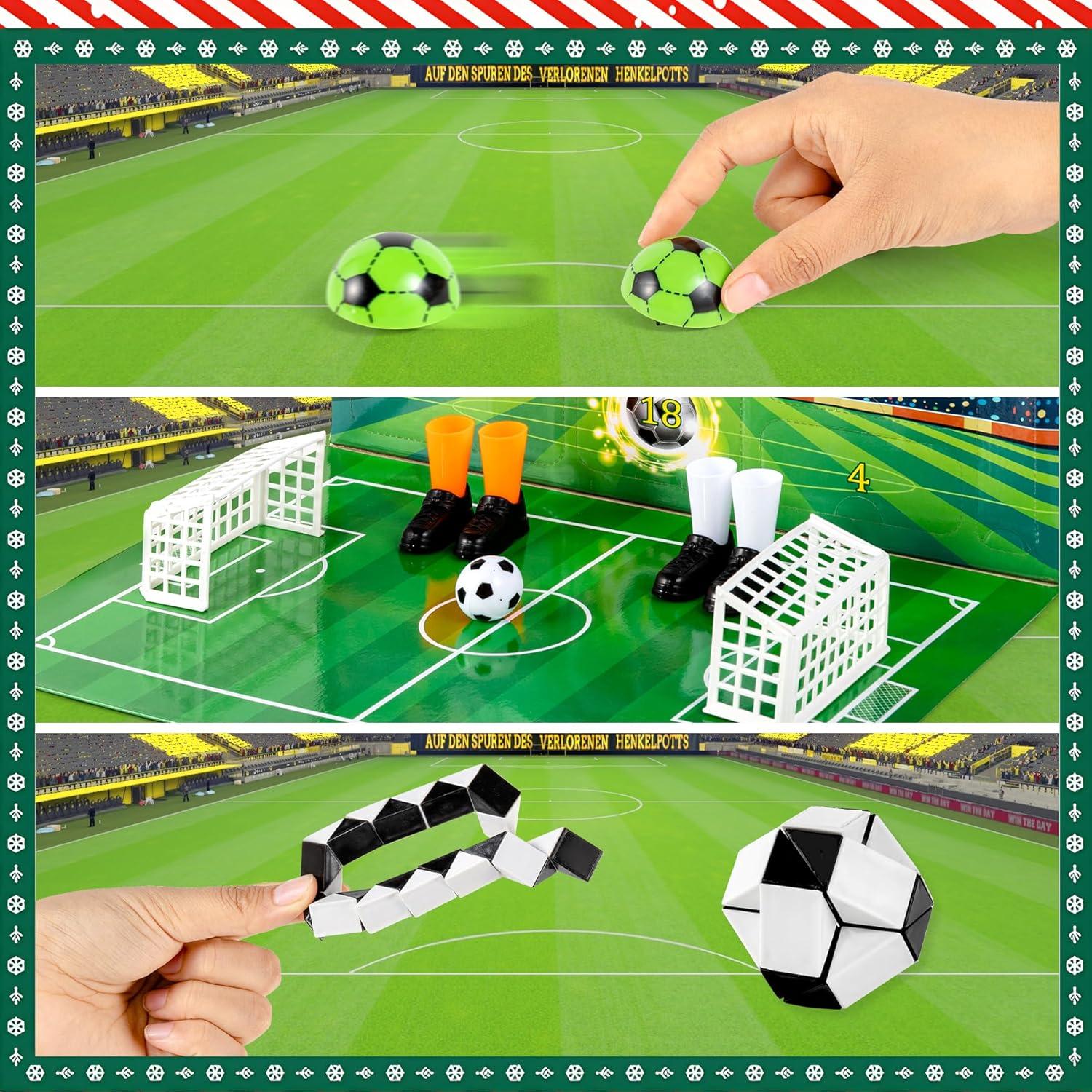 Fußball Adventskalender 2024 für Kinder - Weihnachts Countdown 24 Tage voller Überraschungen