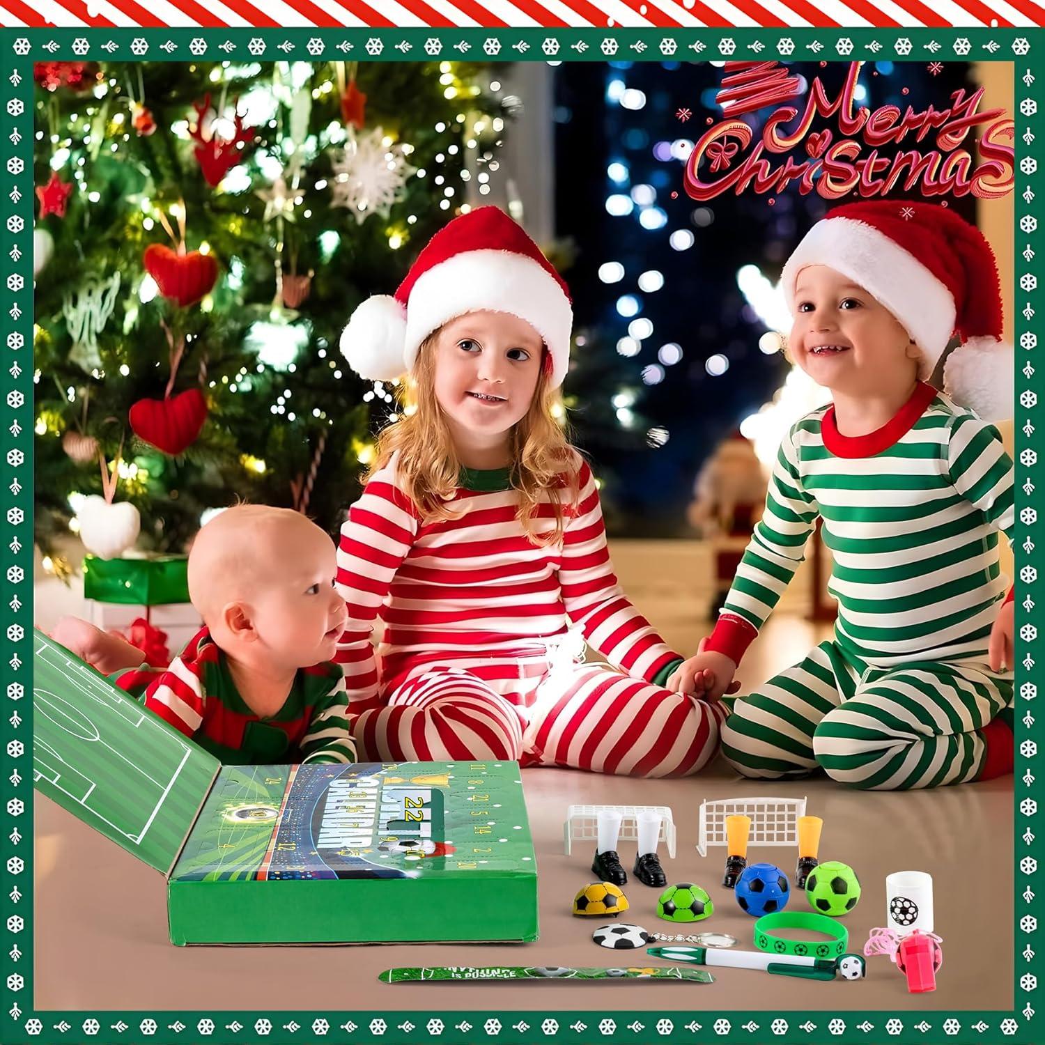 YAOZUP Fußball Adventskalender WM 2024 Kit Weihnachts Countdown 24 Tage