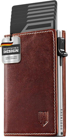RFID Blocking Slim Wallet mit Münzfach für Herren 10+ Karten