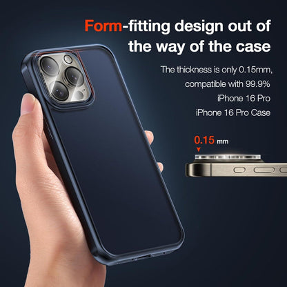 3er Set Kameraschutz iPhone 16 Pro/iPhone 16 Pro Max, Ultra-Klar, 9H Härte