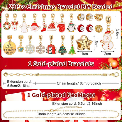 Adventskalender Schmuck 2024 Mädchen, 24 Tägiges Countdown