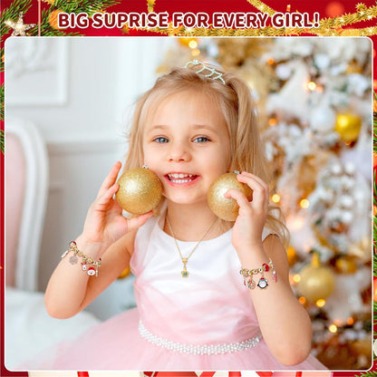 Yimomoyi Adventskalender 2024 Mädchen Armband DIY Weihnachten