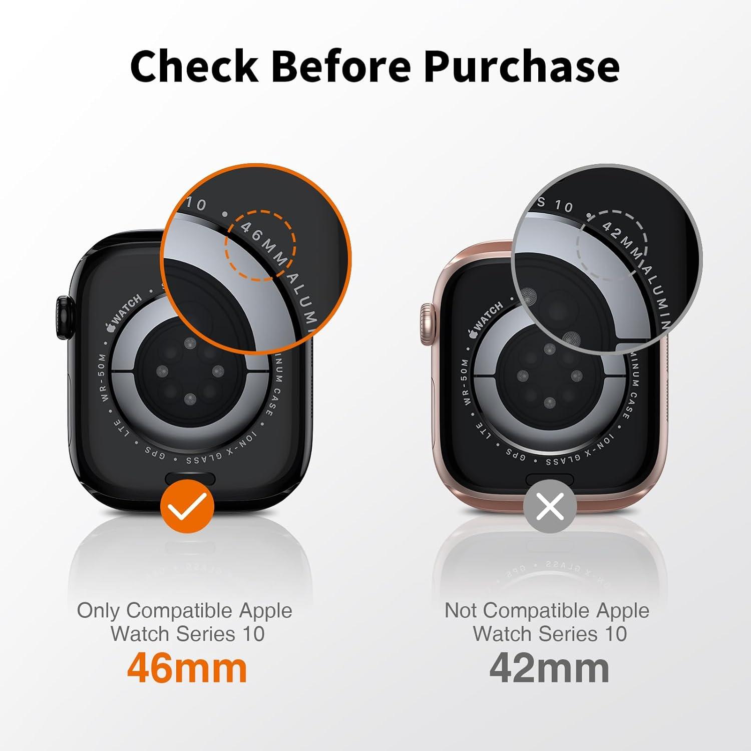 Schutzfolie für Apple Watch Series 10 46mm, Premium