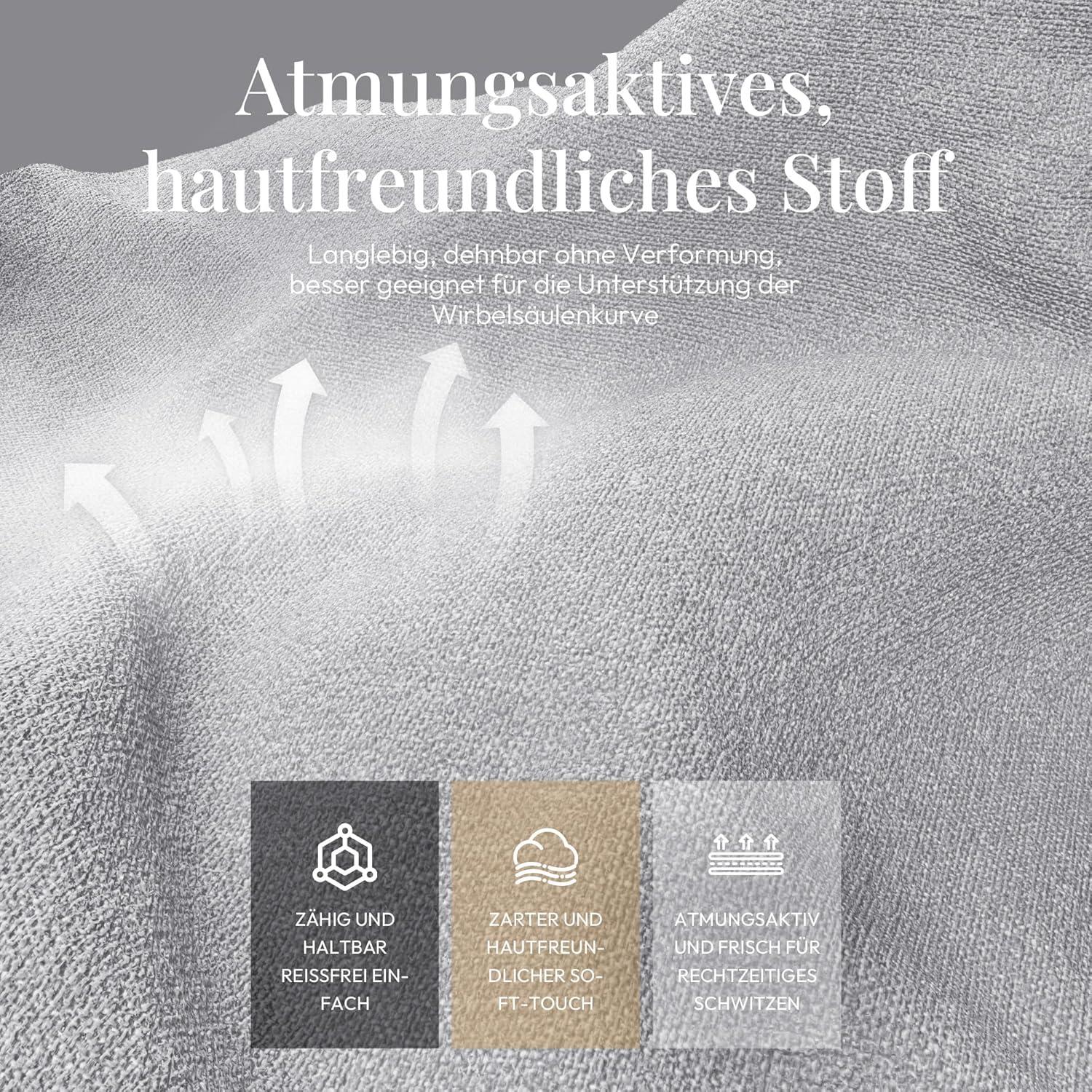 Gaming Stuhl Stoff Taschenfederkissen Kühlung Gel Massage Fußstütze