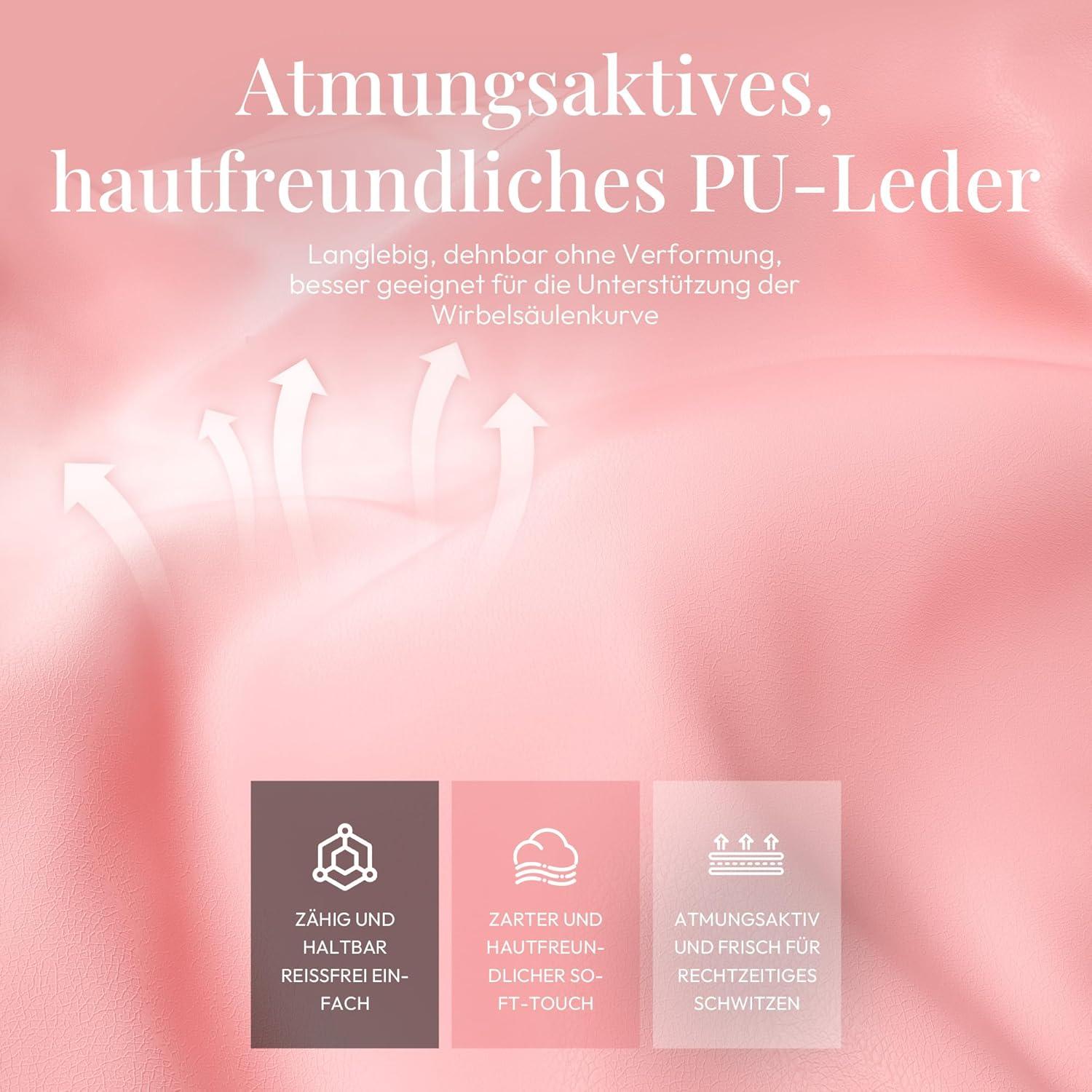 MEENICE Gaming Stuhl Taschenfederkissen Kühlung Massage Fußstütze
