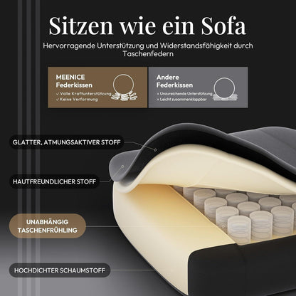 Gaming Stuhl mit Taschenfederkissen, Kühlung Gel