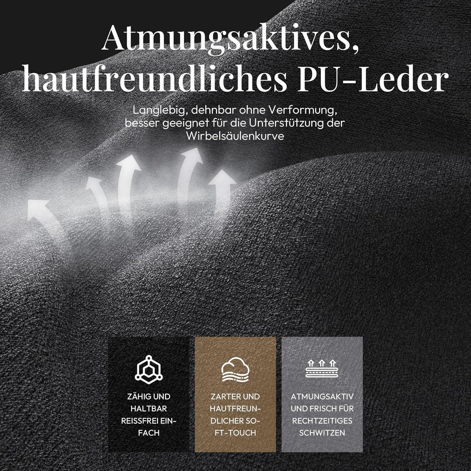Gaming Stuhl Stoff Taschenfederkissen Massage Kühlung Fußstütze