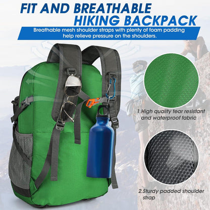 Wanderrucksack 40L Wasserdicht Leicht Faltbar Trekking Sport Rucksack