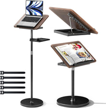 Verstellbarer Buchständer Dual-Use 2in1 Schwarz 132cm Höhenverstellbar