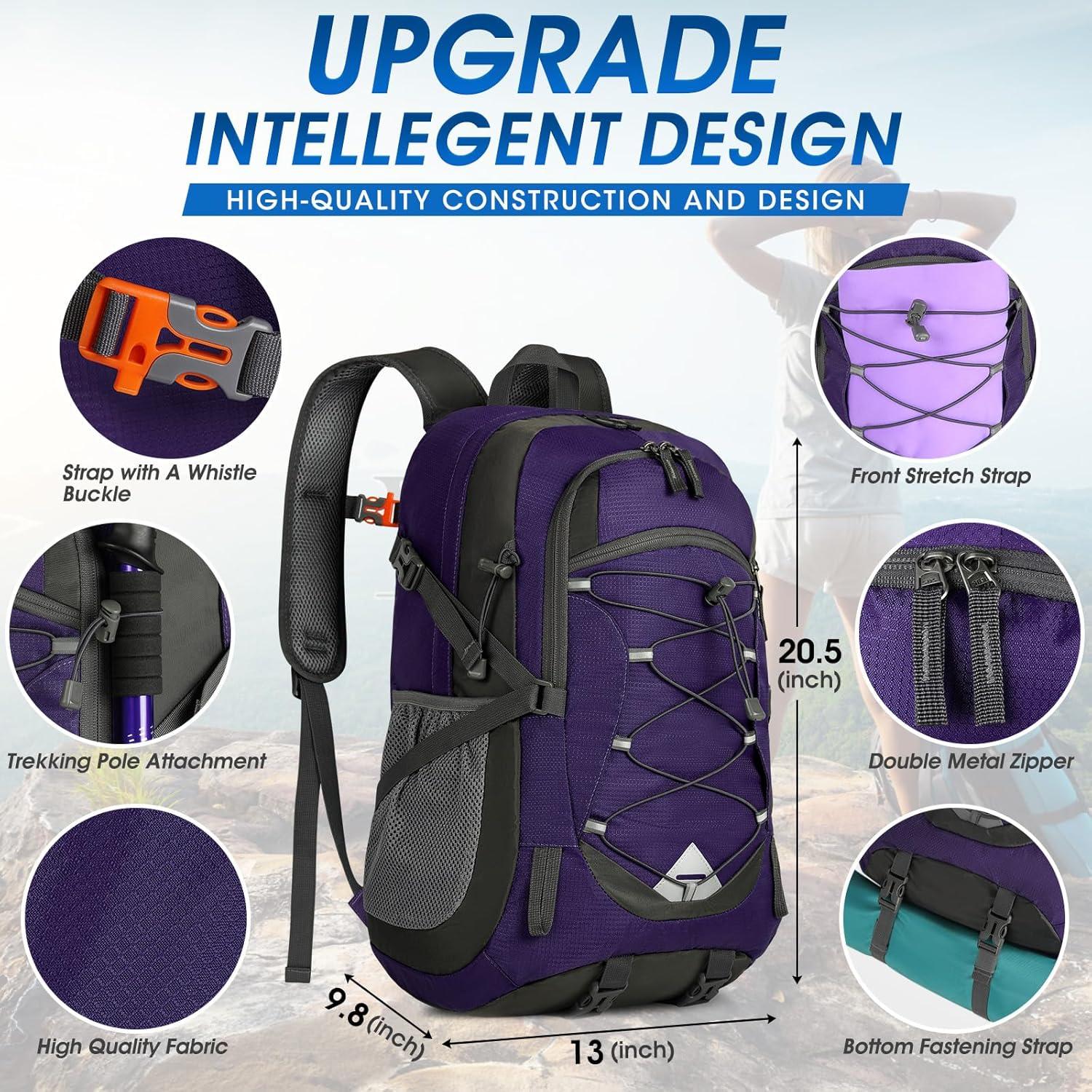 Leichter Wanderrucksack 40L Wasserdicht Faltbar Trekking