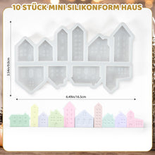 Silikonform Weihnachten Set 10 Stück Gießformen Haus DIY
