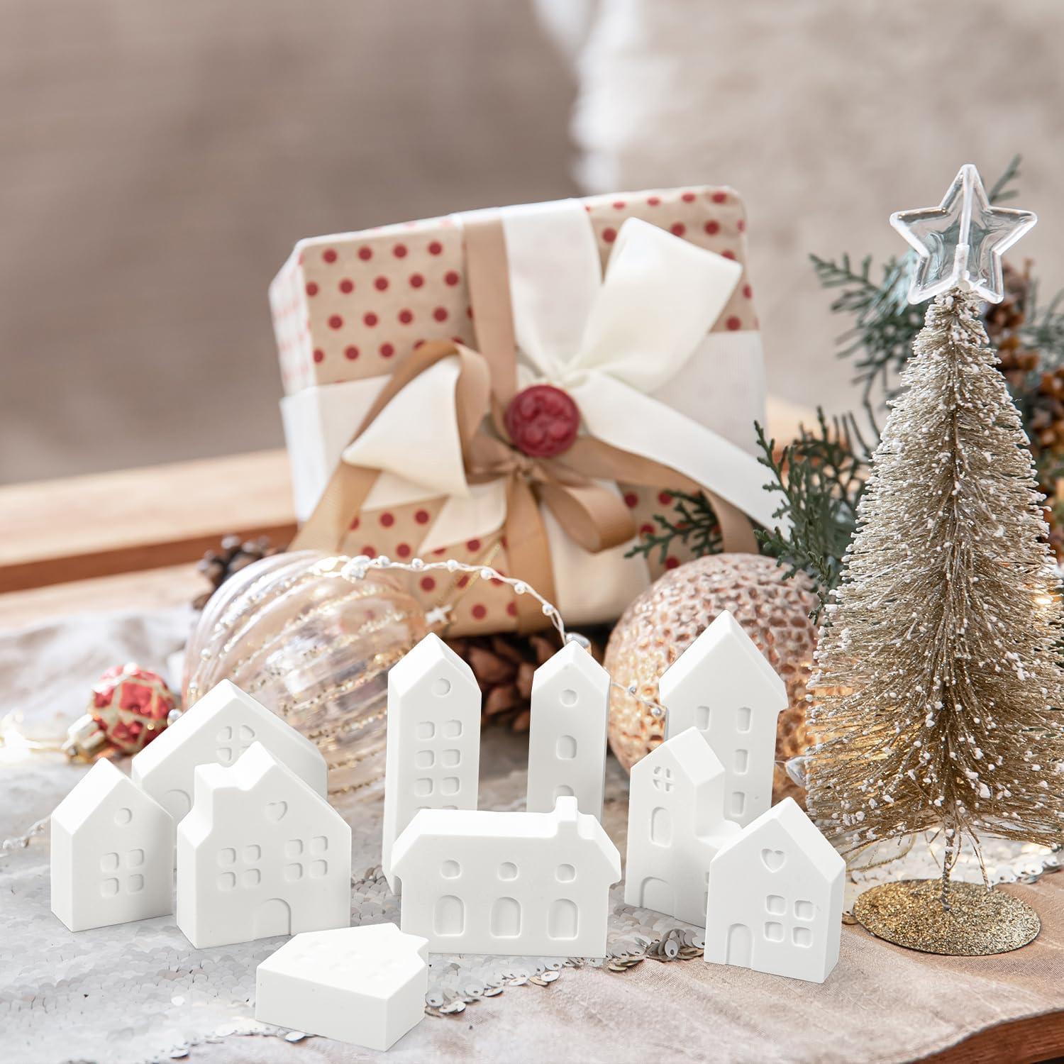 Silikonform Weihnachten Gießformen Haus Kerzenhalter Beton DIY