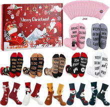 Weihnachtssocken Adventskalender 12 Paare Lustige Kuschelsocken