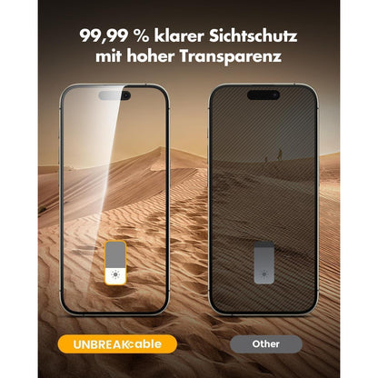 Sichtschutz Glas für iPhone 16 Pro Max (2er Pack)