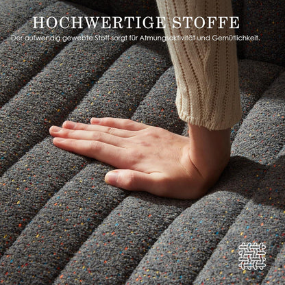 Ergonomischer Drehstuhl mit breitem Sitz und Taschenfederkissen