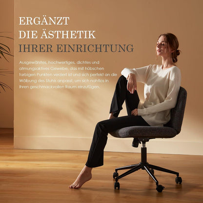 Ergonomischer Bürostuhl mit Feststellrädern und Taschenfederkissen - Grau