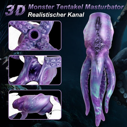 Fantasy Oktopus Tentacle Masturbator 2in1 Realistisch Analplug Dildo