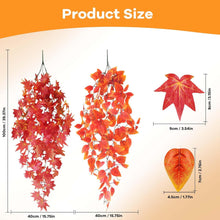 Künstliche Hängepflanzen 100cm Herbstdekoration Orangerot