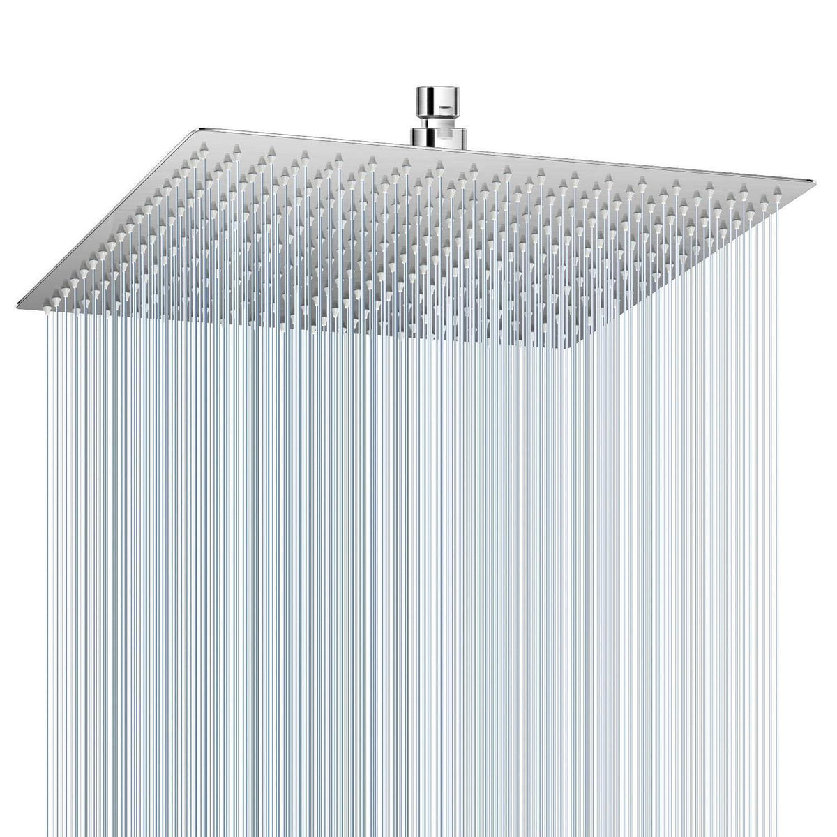 40cm Regendusche Edelstahl gebürstet Nickel, 324 Anti-Kalk Düsen