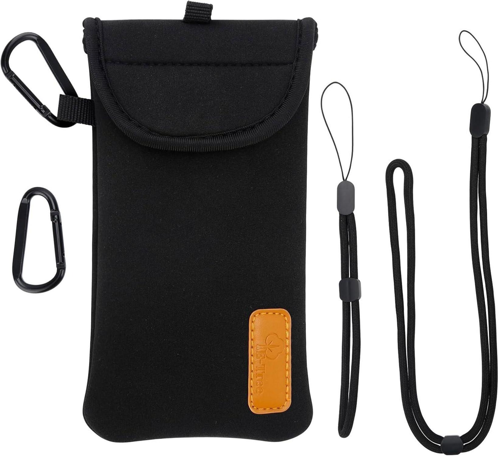 Handytasche Neopren Handysocke Universal Pouch Schwarz 6,9 Zoll