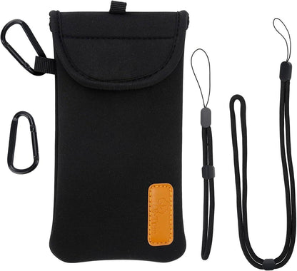Handytasche Neopren Handysocke Universal Pouch Schwarz 6,9 Zoll