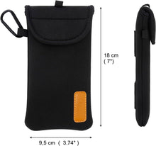 Handytasche Neopren Schwarz für Smartphones bis 6,9 Zoll