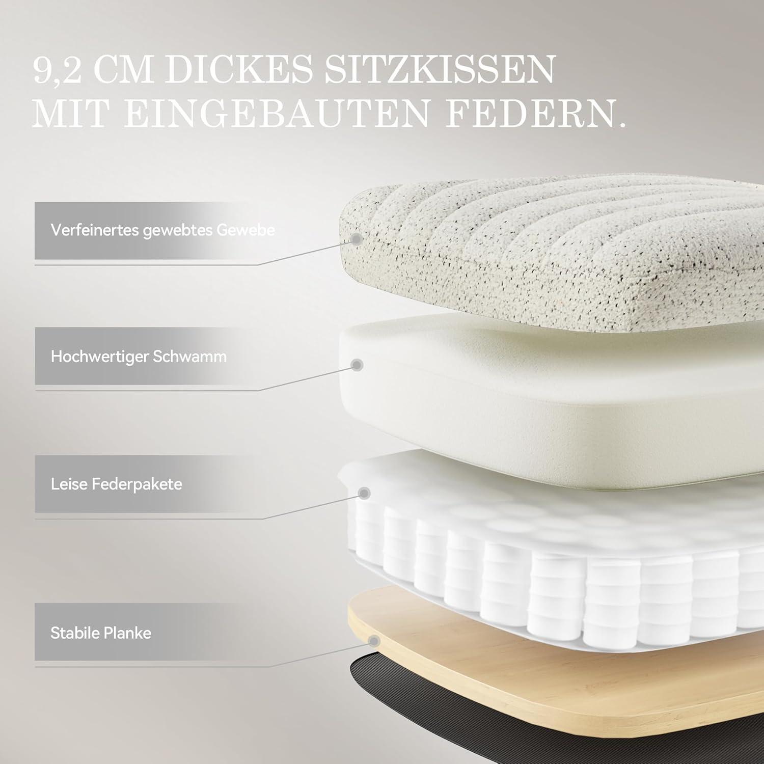 Verstellbarer Bürostuhl mit Premium Stoff und ergonomischem