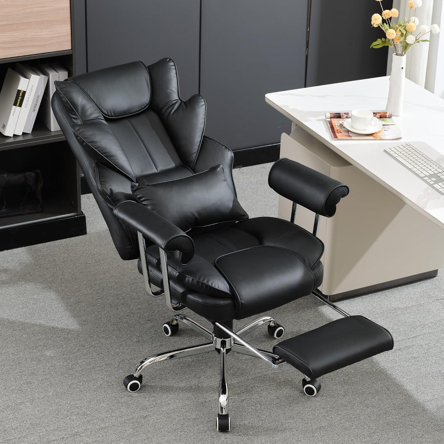 Ergonomischer Bürostuhl 230kg Tragkraft neigbar 135° PU