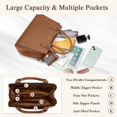 Handtasche Damen Mittelgroß PU Leder Schultertasche