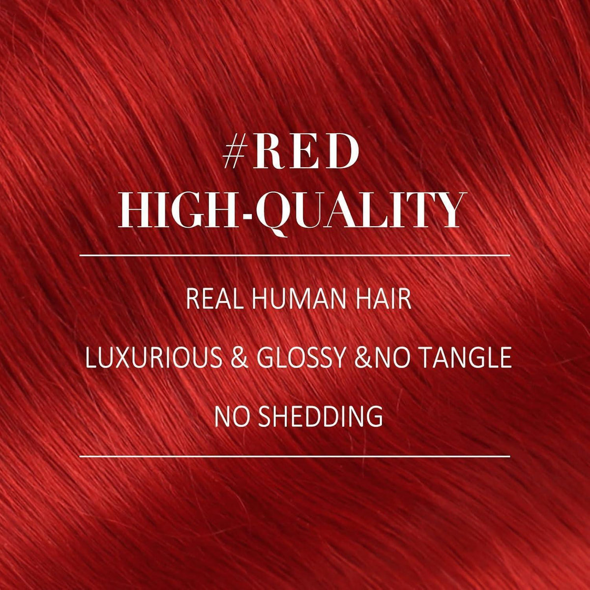 Rot 50cm Echthaar Nano Ring Extensions – Remy Haarverlängerung