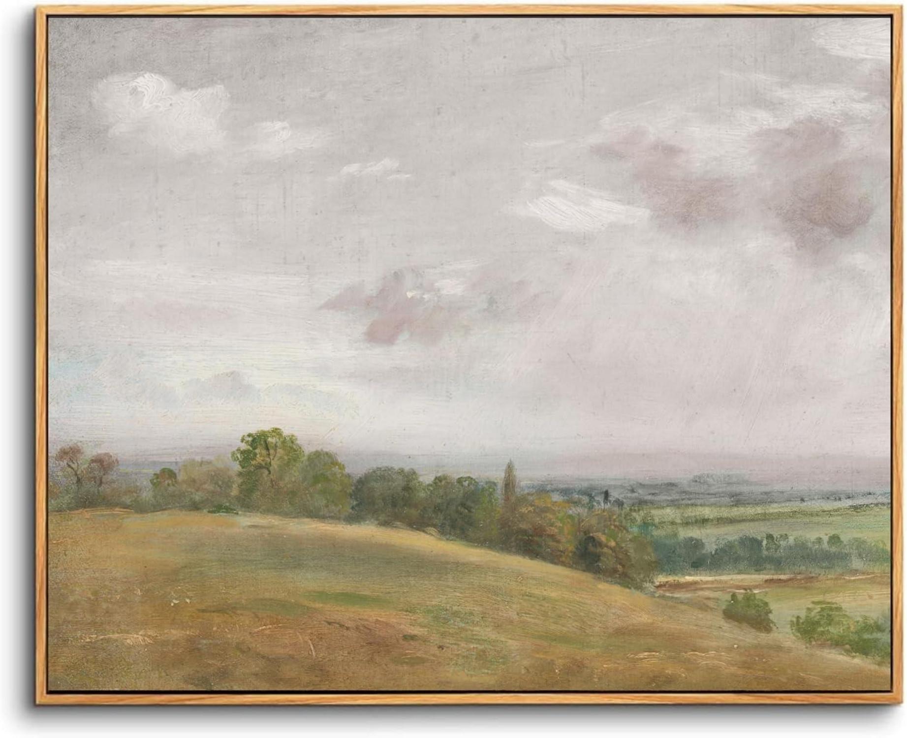 Vintage Leinwandbilder mit Holzrahmen 40x60 cm Landschaft Gemälde