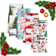 Weihnachten Geschirrtücher 100% Baumwolle 4er Set 40x70cm