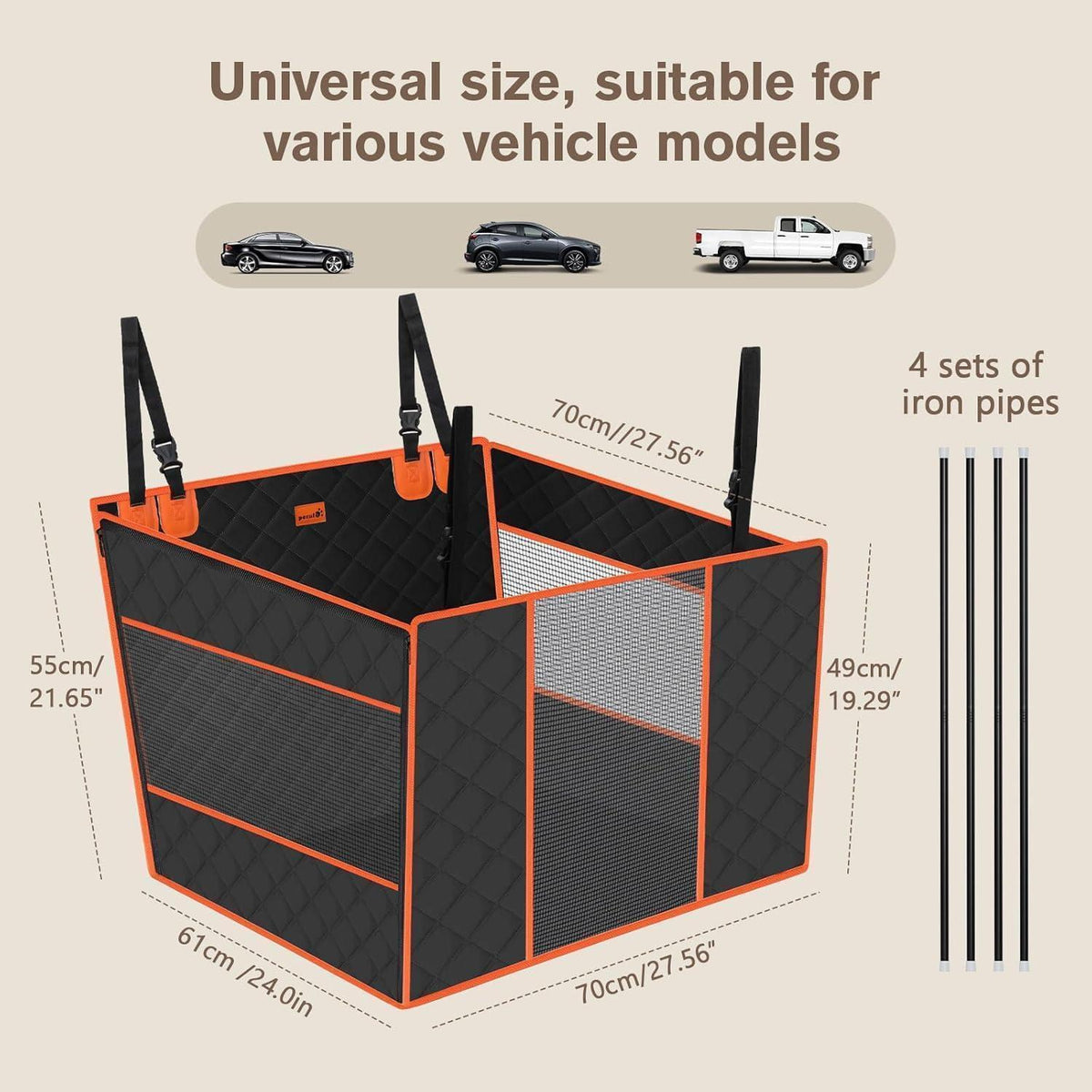 Hunde Autositz XL für mittlere & große Hunde, stabil & sicher