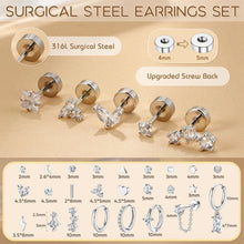 Hypoallergen Helix Piercing Ohrstecker Set Chirurgenstahl