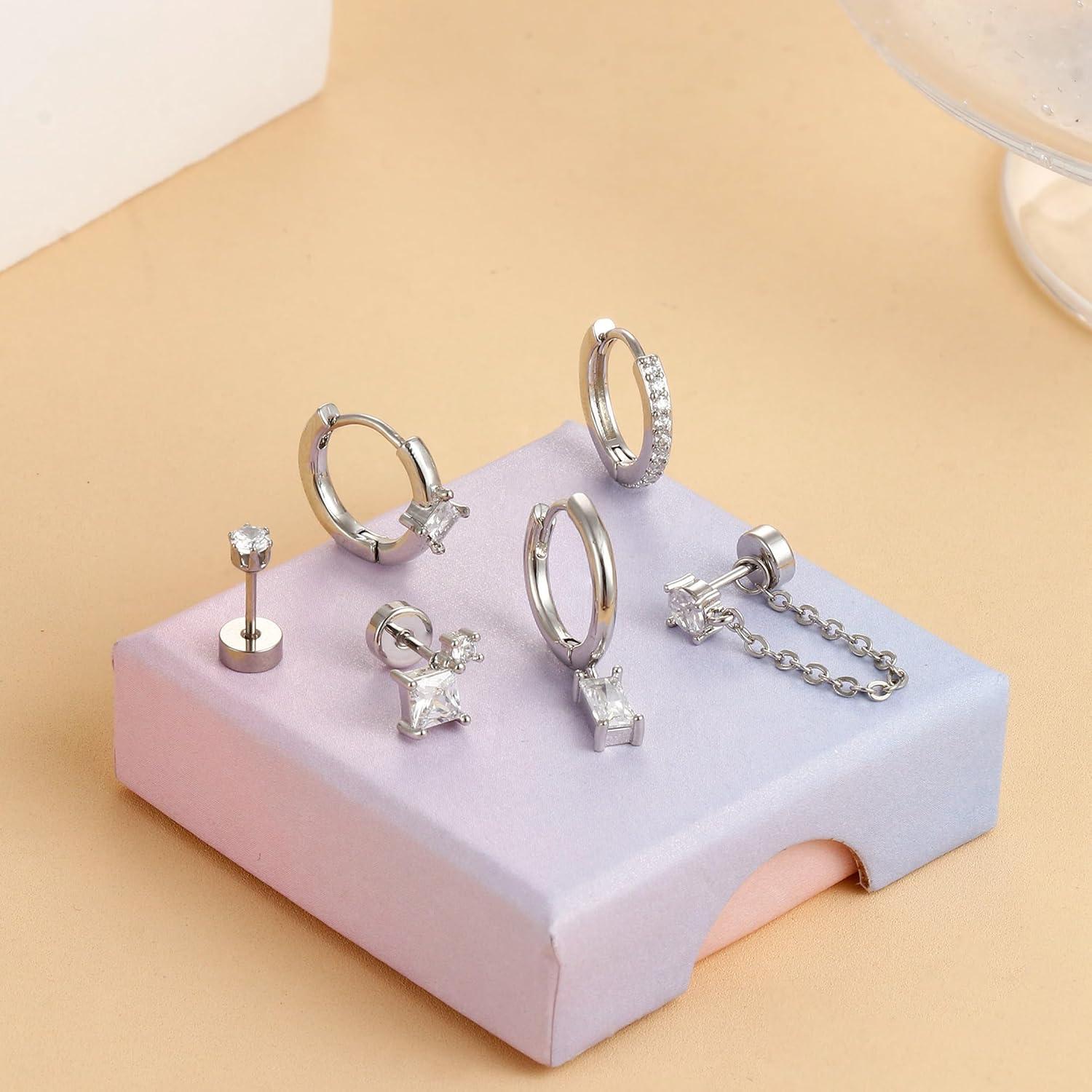 Hypoallergen Helix Piercing Ohr Set Chirurgenstahl Ohrringe 25 Stück