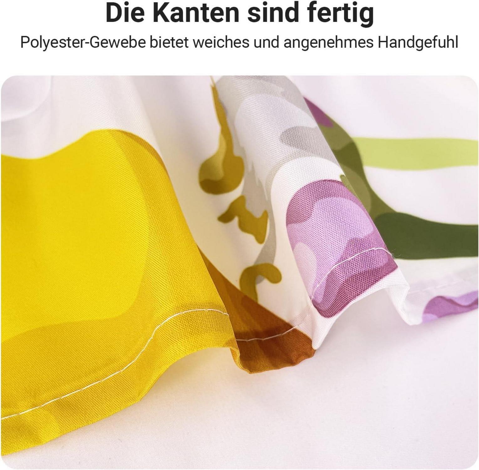 Duschvorhang Zitrone Blatt 100x200cm, Wasserabweisend, Antischimmel