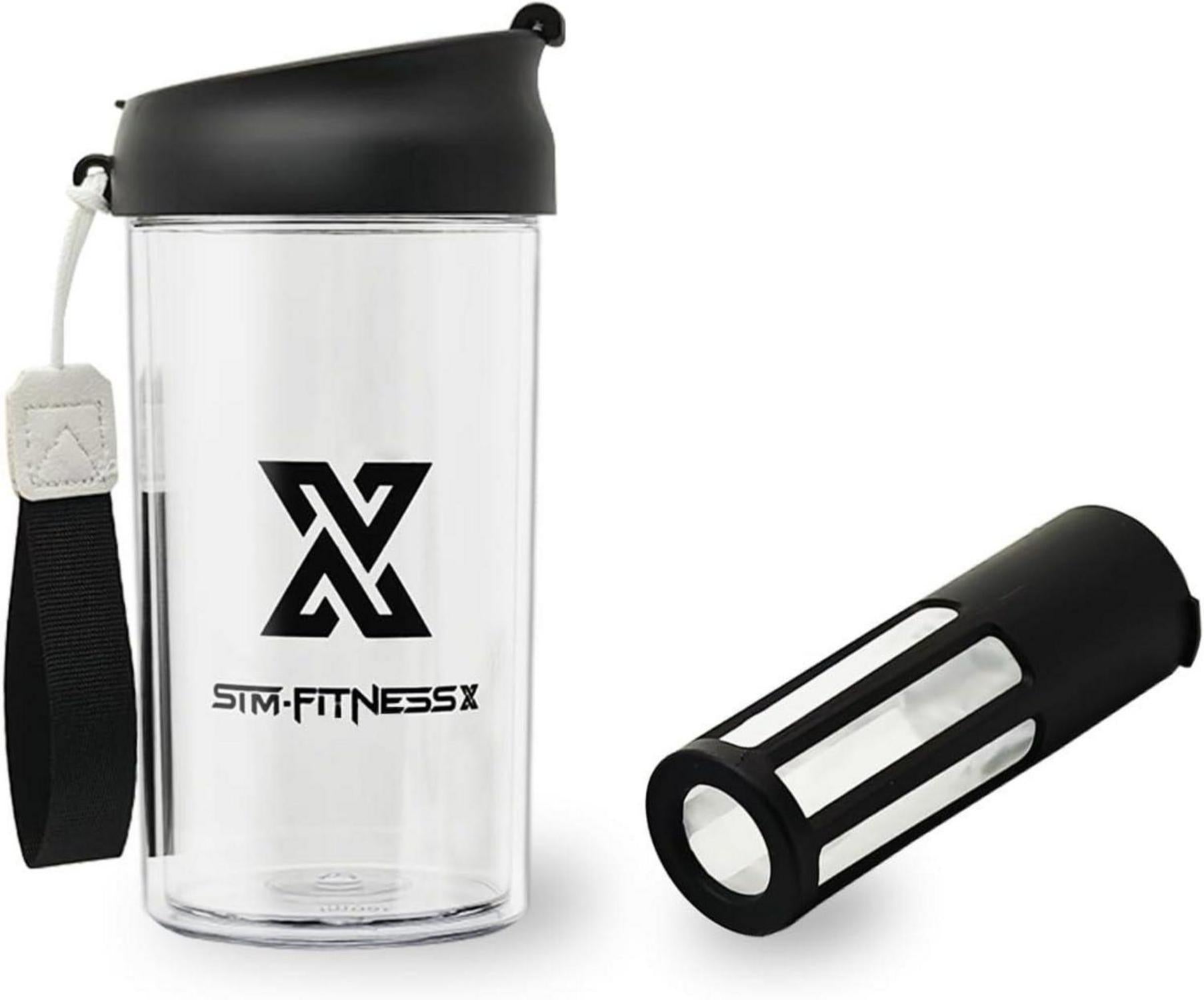 Protein Shaker Früchtebehälter Kaltgebrühte Kaffeetasse Schwarz 360ML
