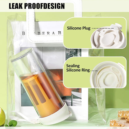Protein Shaker Früchtebehälter Kaltgebrühter Kaffeetasse 500ML