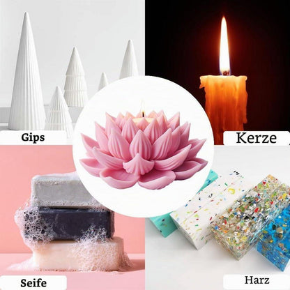 3D Lotusblume Silikonform für Duftkerzen & Epoxidharz