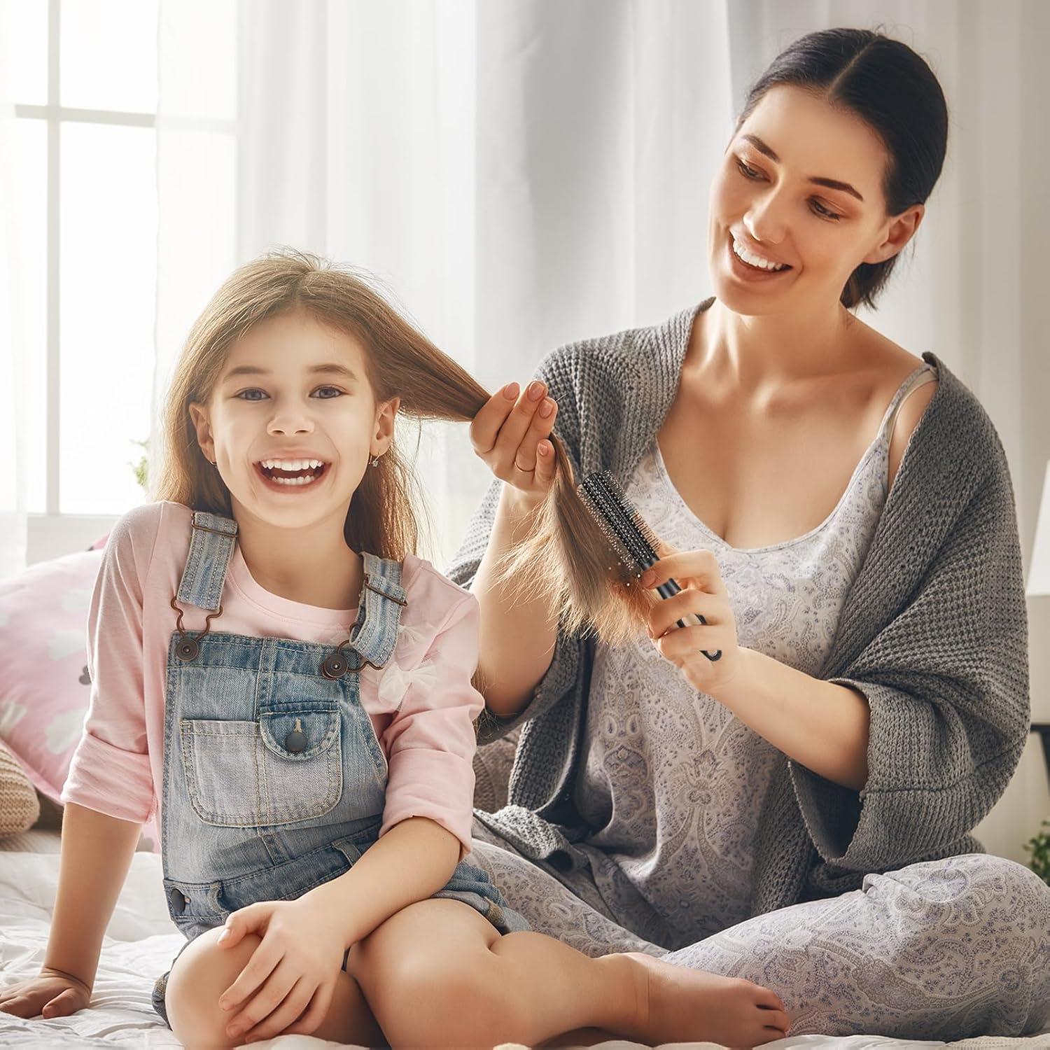 5er Set Haarbürsten Massage Kamm Borsten Anti-Statik Haar Styling Brush