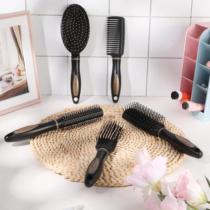 5er Set Haarbürsten Massage Kamm Borsten Anti-Statik Haar Styling Brush